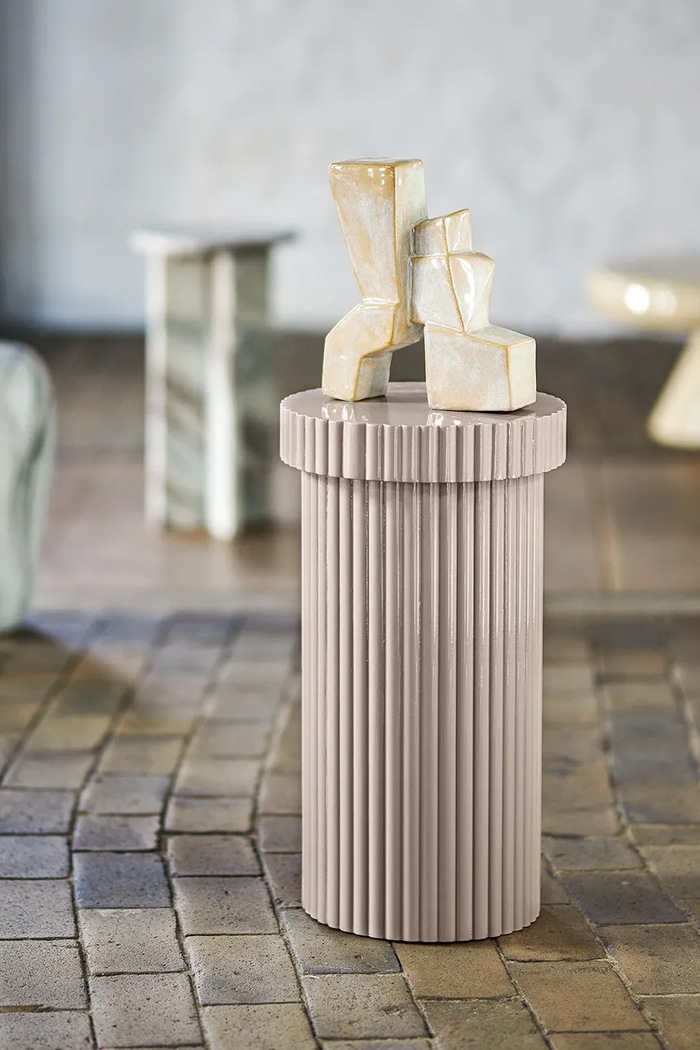 Bloomingville stolik boczny z płyty MDF 30 x 56 cm 82065255 beżowy AA00