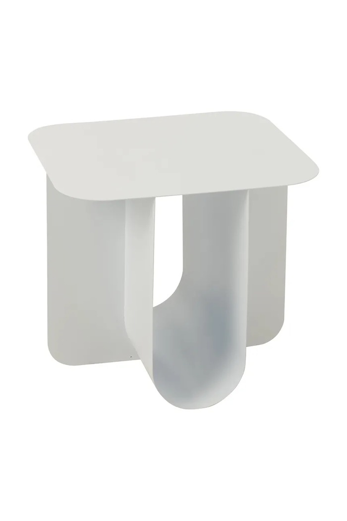 J-Line stolik boczny z metalu 43,5 x 40 x 39 cm biały 51333