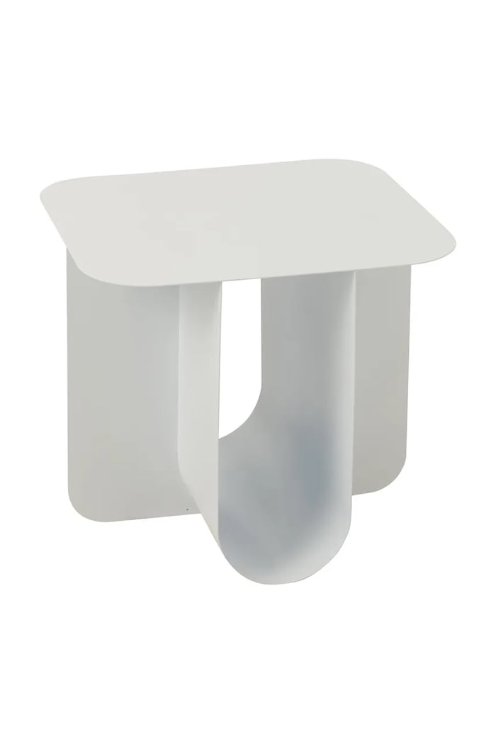 J-Line stolik boczny z metalu 43,5 x 40 x 39 cm biały 51333
