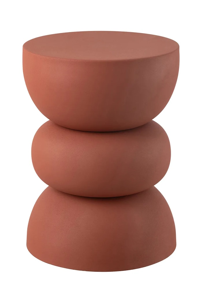 J-Line stolik boczny z żelaza 32 x 43,5 cm czerwony 47298.