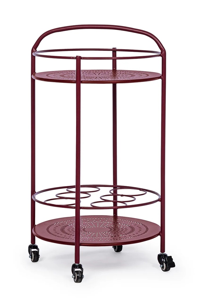 Bizzotto mebel z kółkami ze stali 45 x 81 cm 802890 bordowy AA00