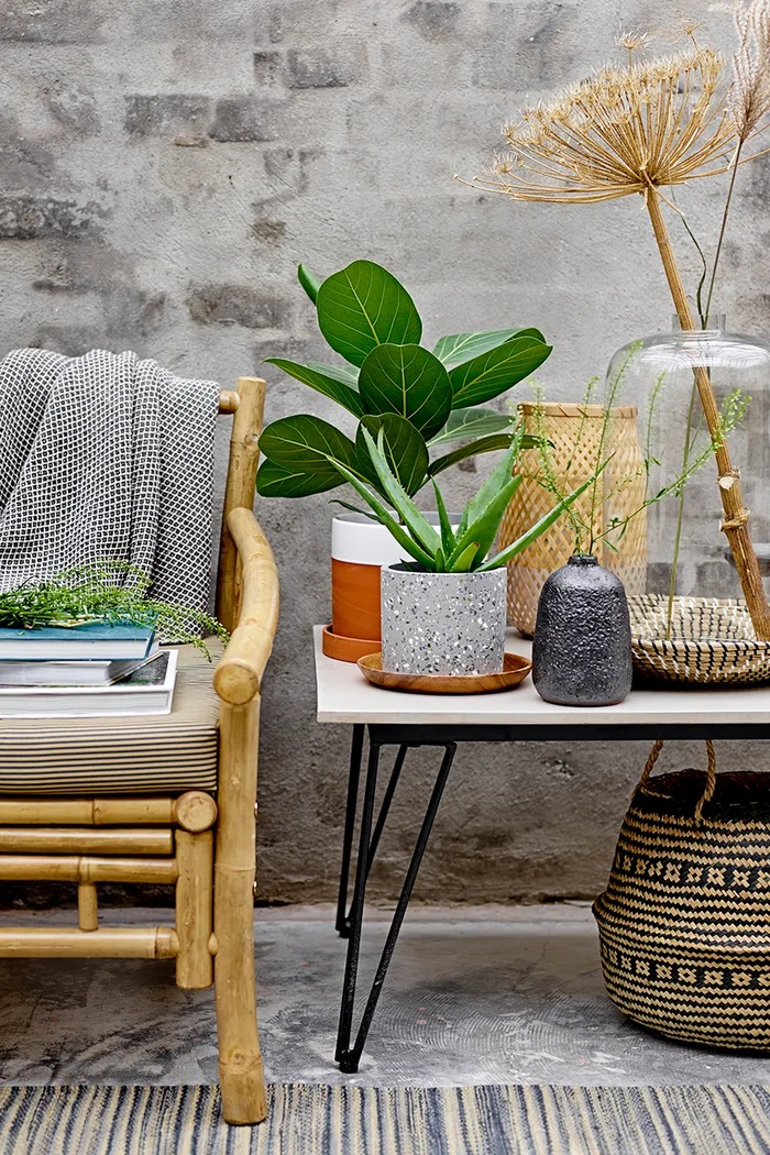 Bloomingville τραπέζι σαλονιού από τσιμέντο 90 x 42 x 60 cm γκρί 50255211