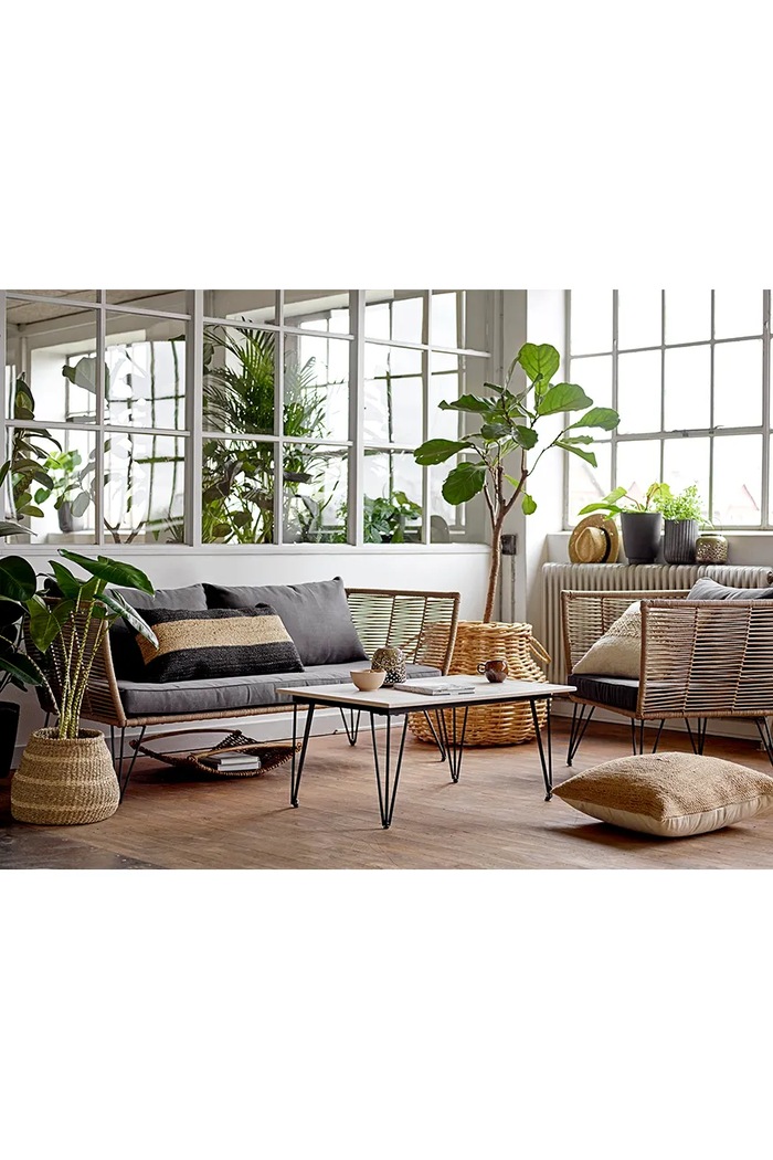 Bloomingville τραπέζι σαλονιού από τσιμέντο 90 x 42 x 60 cm 50255211 γκρί