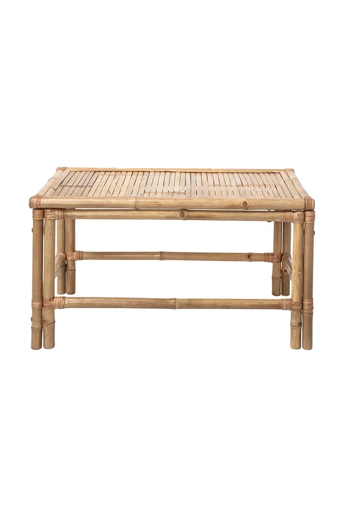 Bloomingville Τραπέζι σαλονιού από ξύλο μπαμπού 90 x 50 x 60 cm μπεζ 82040935