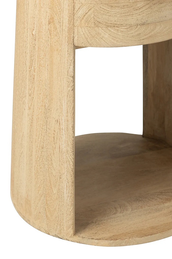 J-Line τραπεζάκι από ξύλο μάνγκο 40 x 40 x 50 cm καφέ 46011