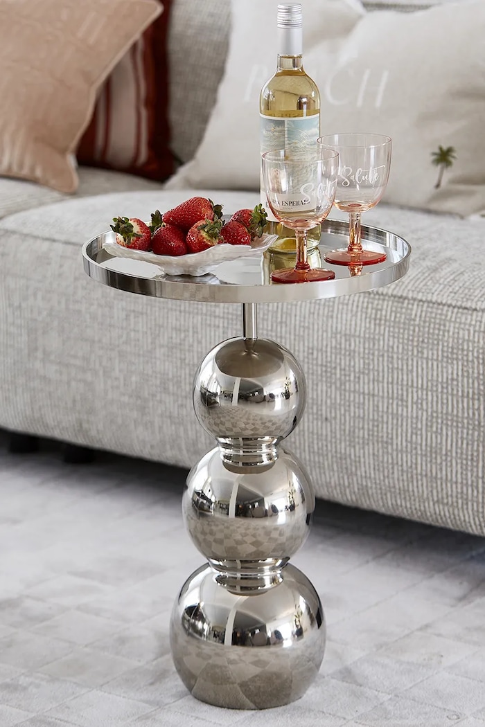 Riviera Maison Tavolino in alluminio grigio 577560