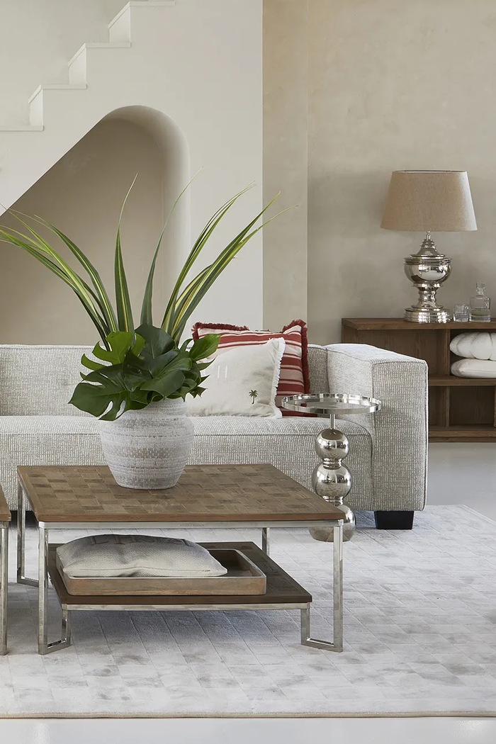 Riviera Maison Tavolino in alluminio 577560 grigio AA00