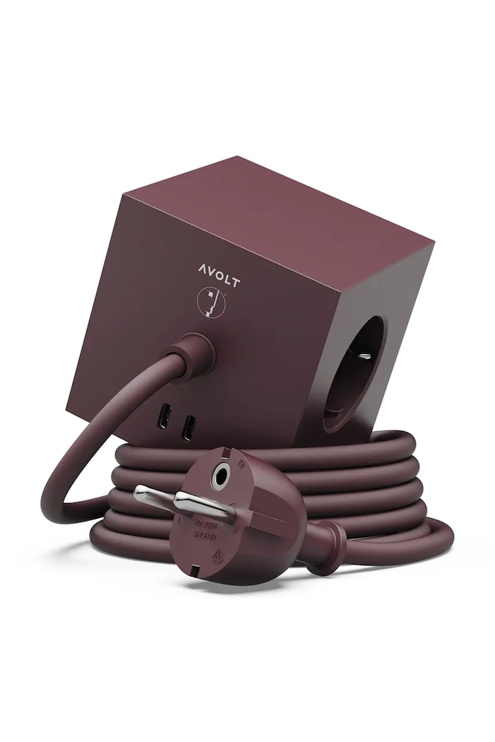 Avolt kostka ładująca magnetyczna Bauhaus-Archiv USB-C (30W) / 1.8m bordowy SQ1.EUFC20.18RR