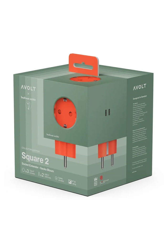 Avolt splitter modular Bauhaus-Archiv USB-C (30W) SQ2.EUFC30.WMLG1 verde AA00