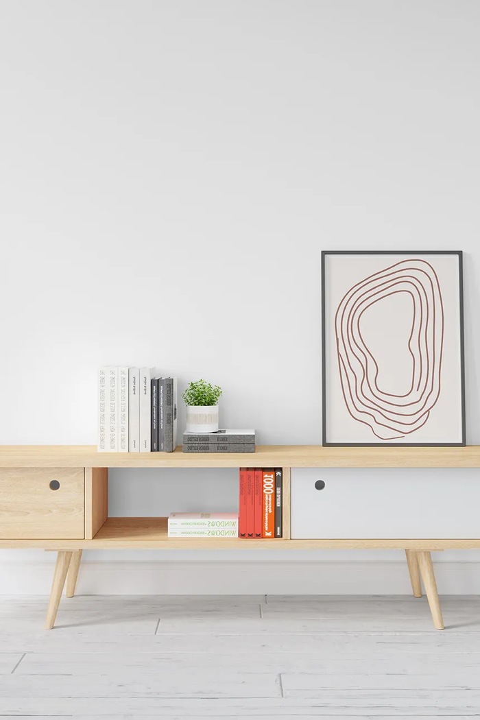Grafika na akrilnom staklu ai art HARTMAN Geometric Abs KB1929HAR.GEOAB14 šarena AA00