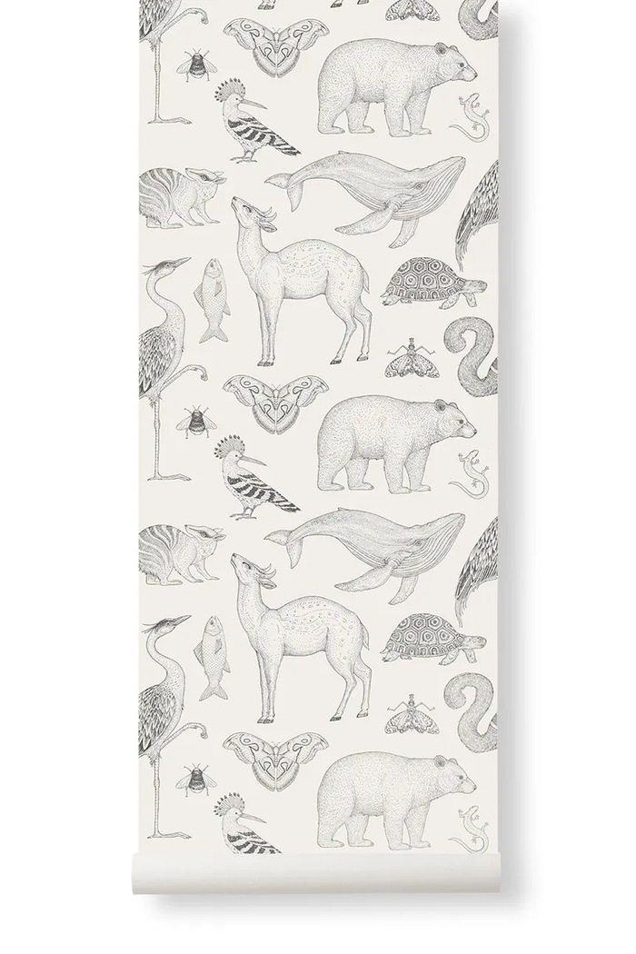 ferm LIVING tapéta Katie Scott Wallpaper fehér 1100821768