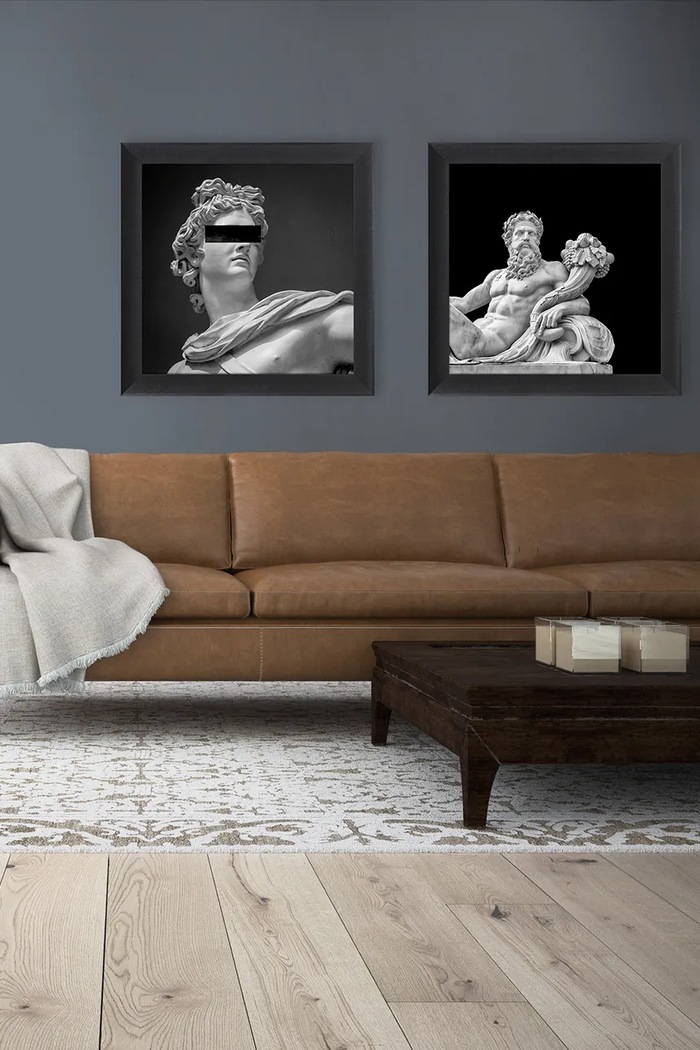 Living și dormitor home & lifestyle decorațiune de perete cu ramă ZEUS 70 x 70 cm 1549701.5361 multicolor