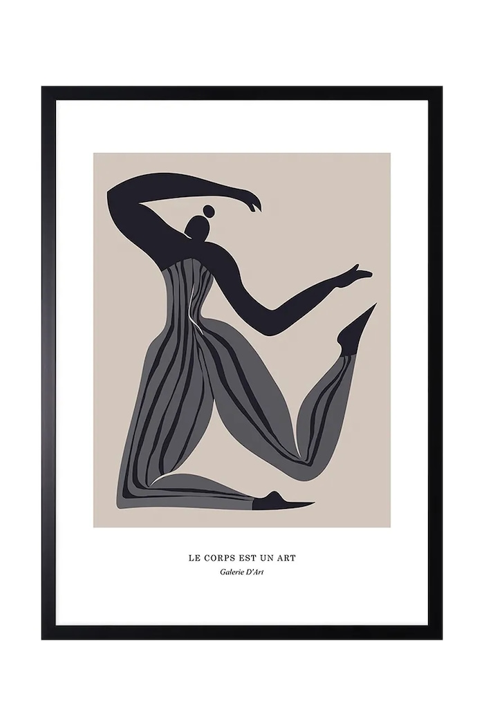 Nástenná dekorácia v ráme home & lifestyle abstract woman shape no.1 50 x 70 cm viacfarebná 15.41.201.23290
