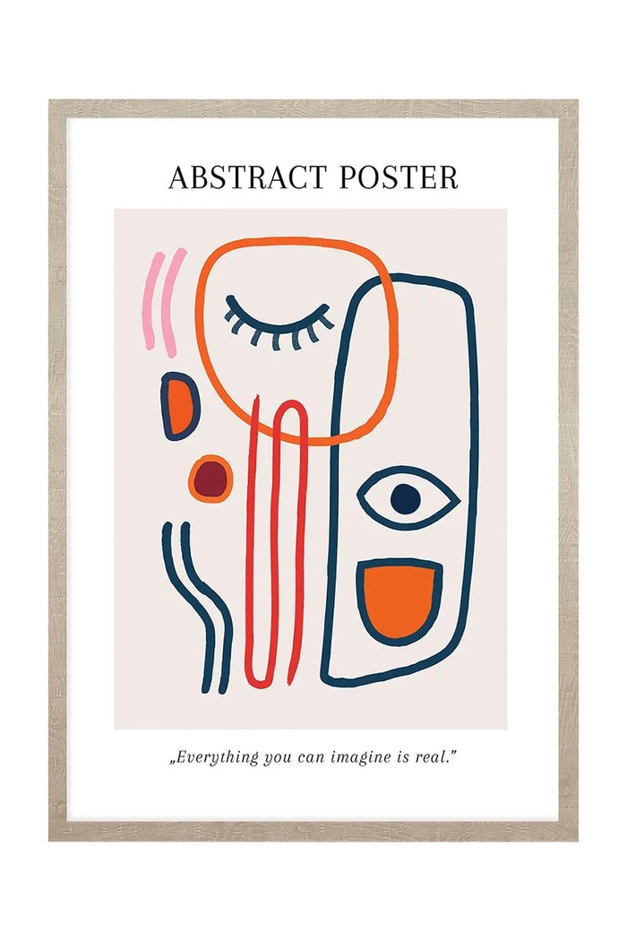 Nástenná dekorácia v ráme home & lifestyle Abstract Colorful Faces no.1 50 x 70 cm viacfarebná 1541201.23057