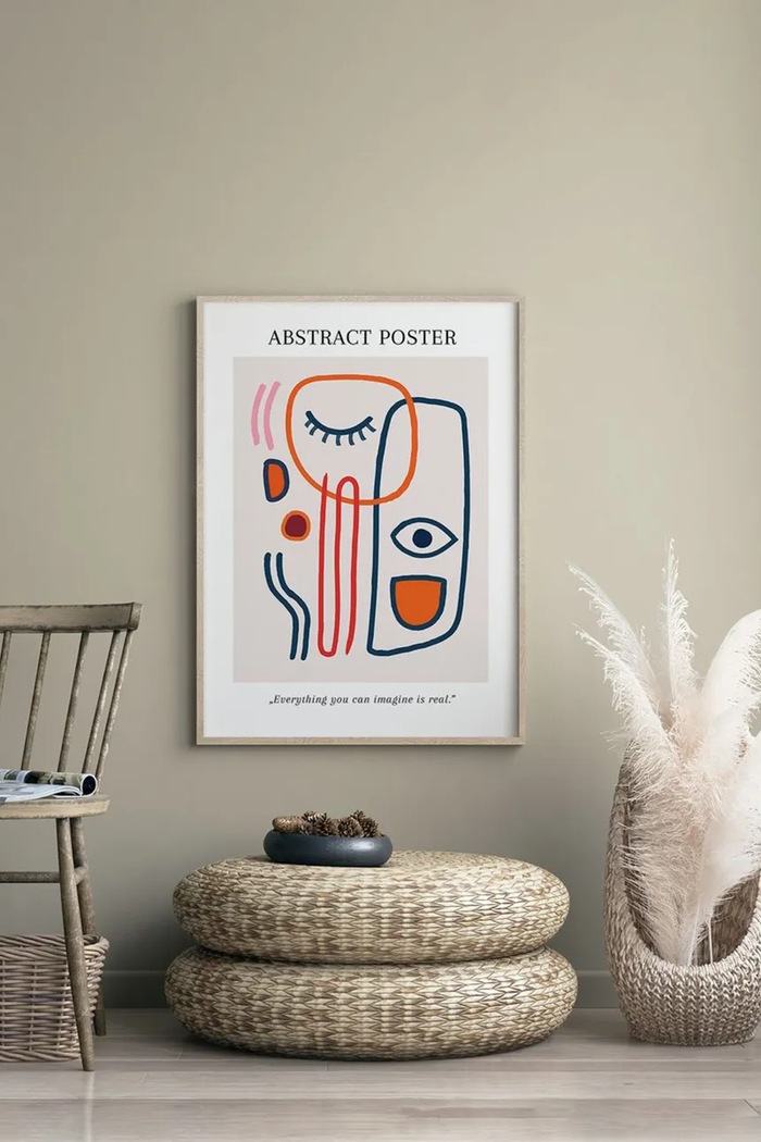 Obývacia izba a spálňa Nástenná dekorácia v ráme home & lifestyle Abstract Colorful Faces no.1 50 x 70 cm 1541201.23057 viacfarebná