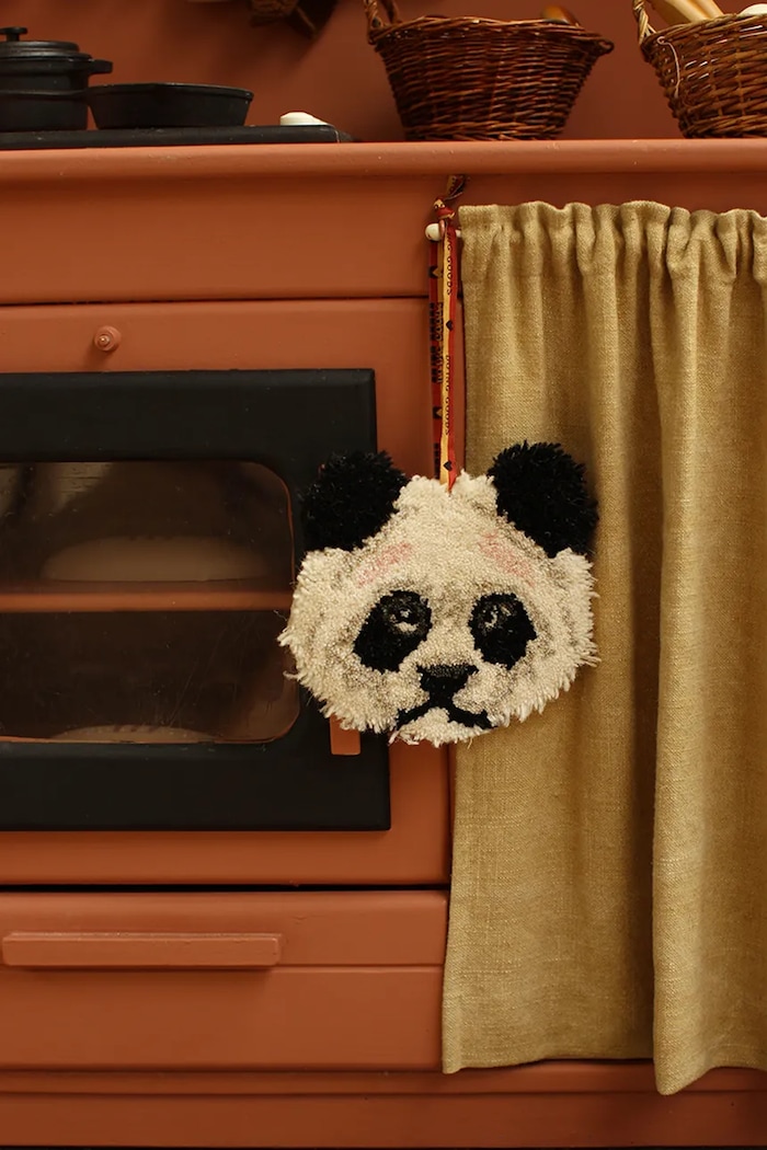 Stenska dekoracija Doing Goods Plumpy Panda 19 x 16 x 2 cm 1.45.10.049.020.3 pisana