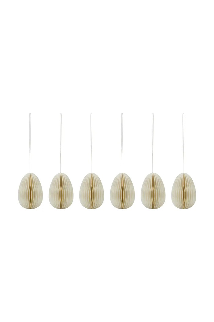 Božični okraski House Doctor HDEggs 5 cm 6-pack bež 202742411