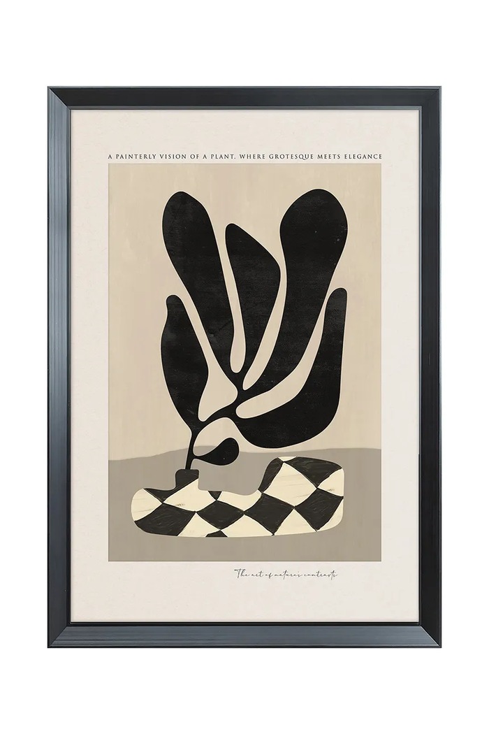 Inne stenska dekoracija v okvirju 50 x 70 cm črna 15.41.211.25047
