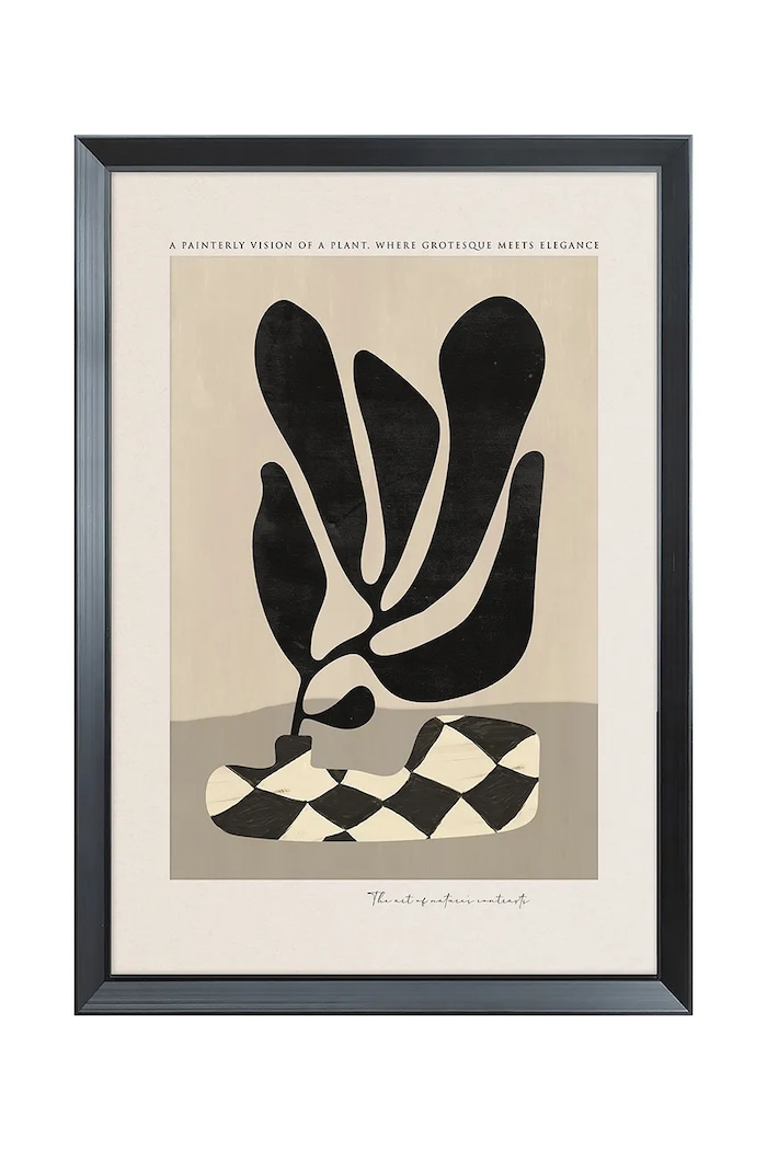 Inne stenska dekoracija v okvirju 50 x 70 cm črna 15.41.211.25047