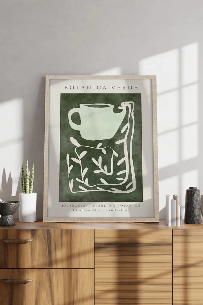 Dnevna soba in spalnica Inne stenska dekoracija v okvirju 50 x 70 cm 15.41.201.25161 zelena