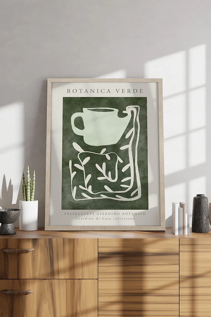 Dnevna soba in spalnica Inne stenska dekoracija v okvirju 50 x 70 cm 15.41.201.25161 zelena