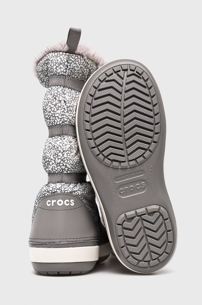 Cizme de iarnă Crocs gri 205314.CROCS.CROCBAND.W