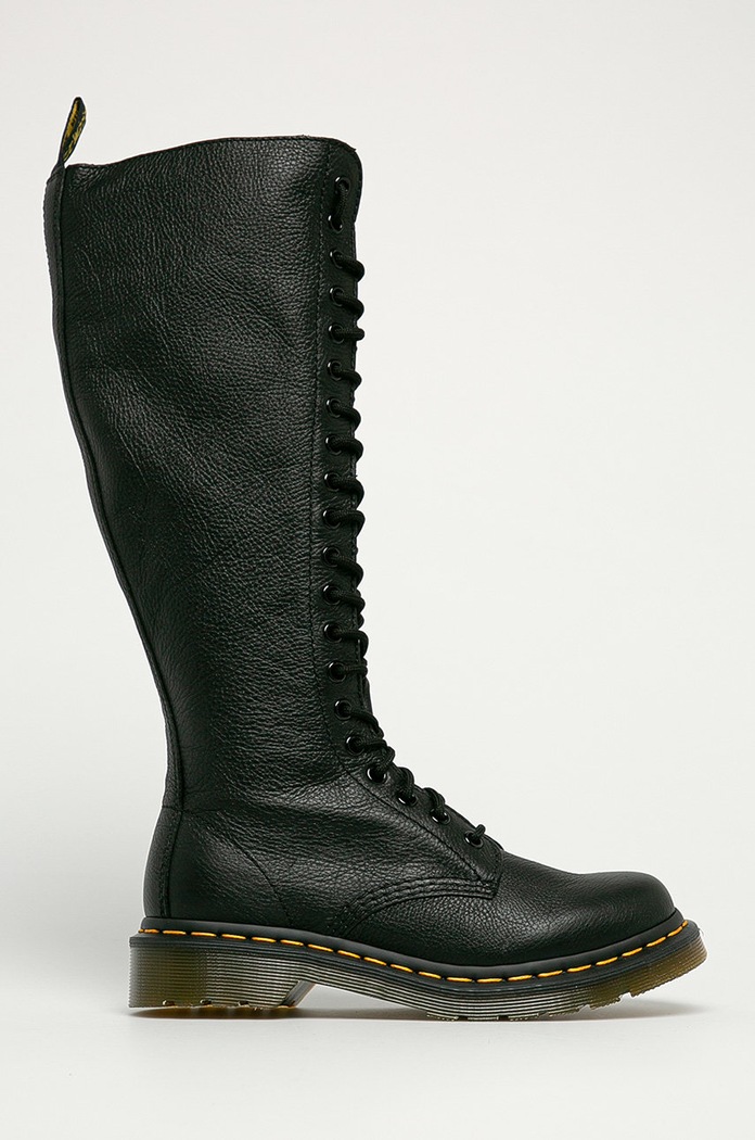 Dr. Martens - Kozaki skórzane 1B60 Virginia płaski czarny 23889001