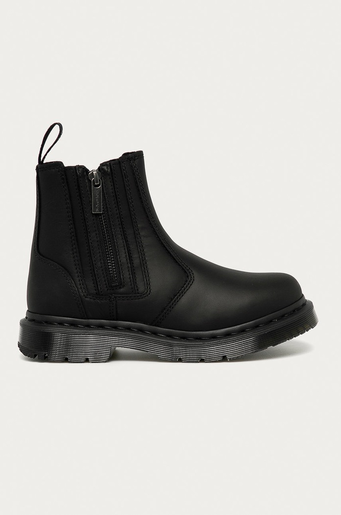 Dr. Martens - Botki skórzane 2976 Alyson płaski czarny 24016001