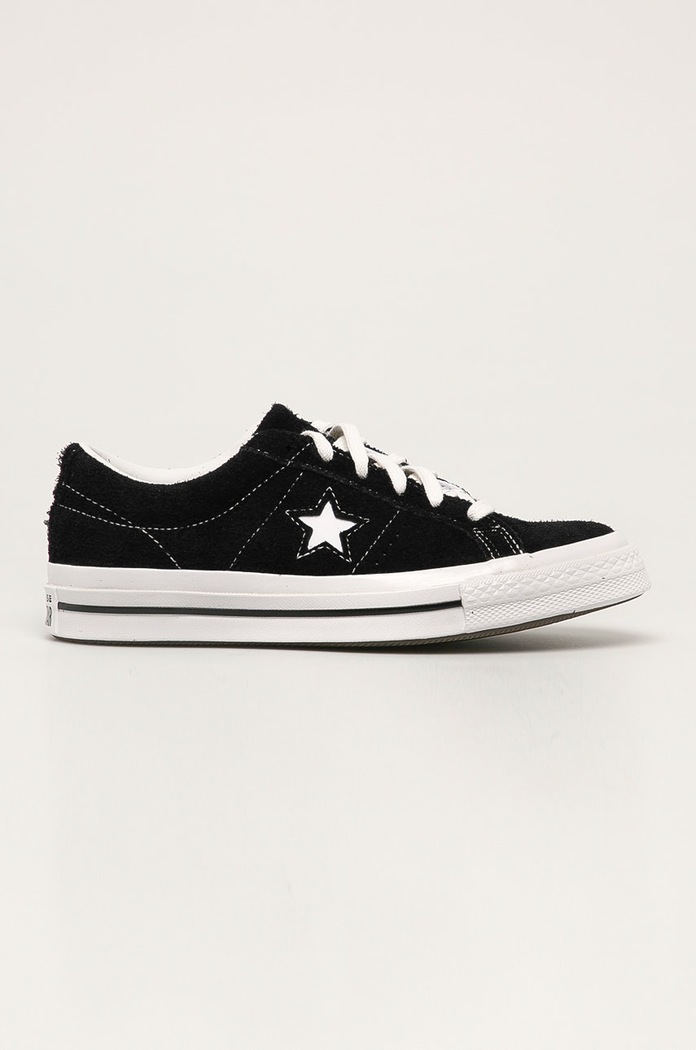 Converse - Kožené tenisky plochá černá C158369.D