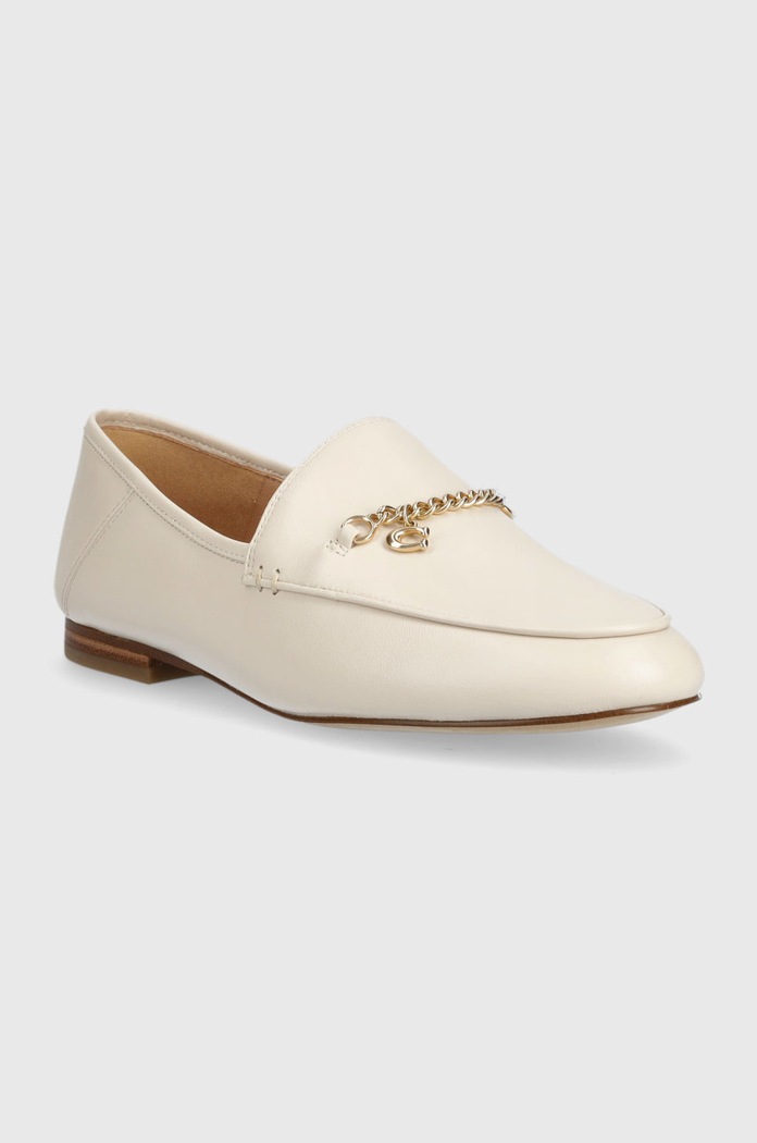 Δερμάτινα μοκασίνια Coach Cb989 Hanna Loafer CB989.CHK μπεζ AA00