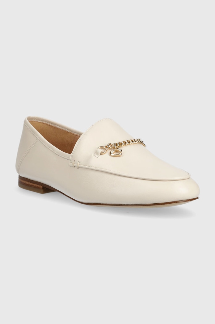 Δερμάτινα μοκασίνια Coach Cb989 Hanna Loafer CB989.CHK μπεζ AA00