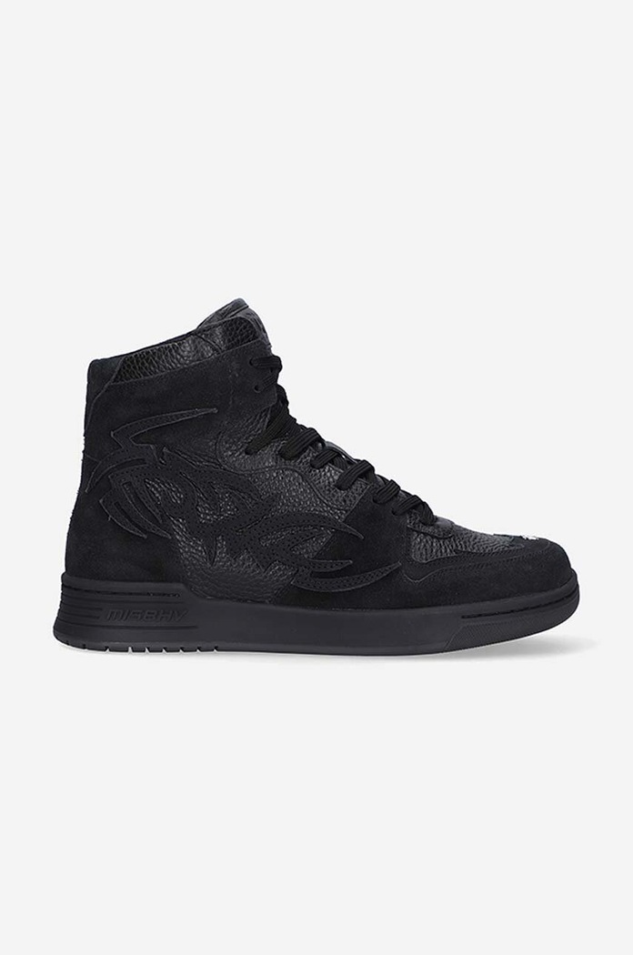 MISBHV leather sneakers Court flat black 022BW409