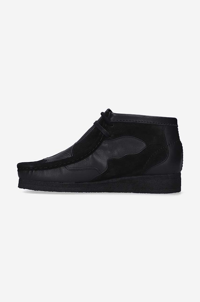 Shoes Clarks leather ankle boots Wallabee Patch 26163957 black