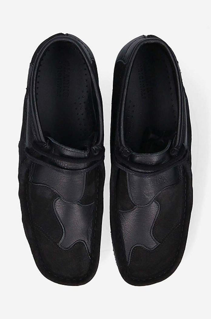 Clarks leather ankle boots Wallabee Patch black 26163957