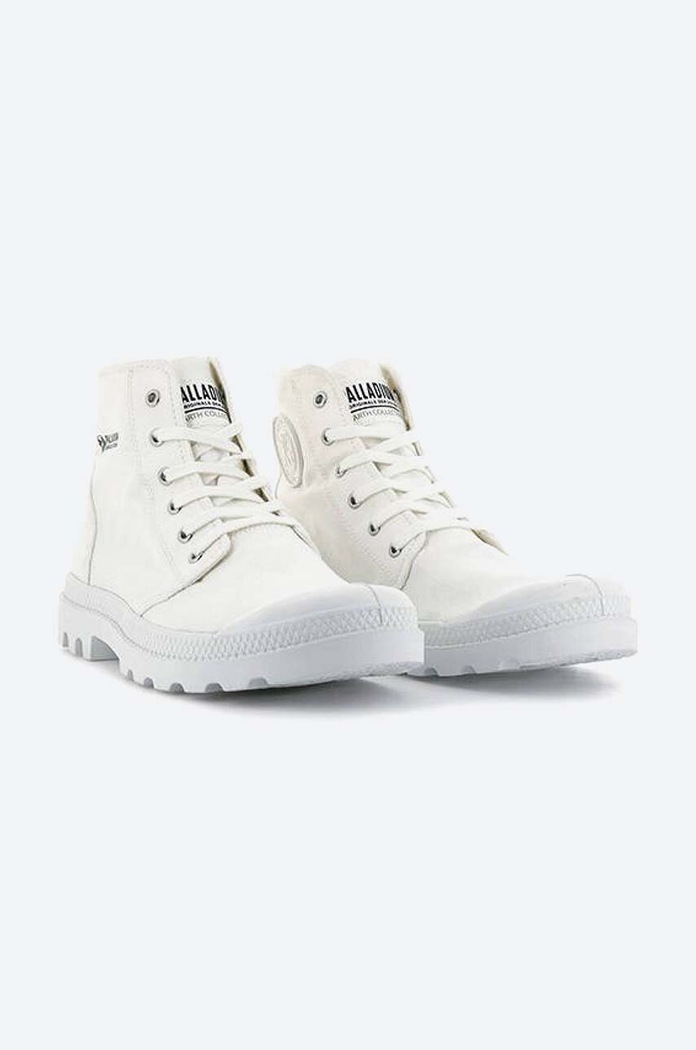 Kecky Palladium Pampa Hi Organic II Vegan Palladium 77100.116.M. bílá