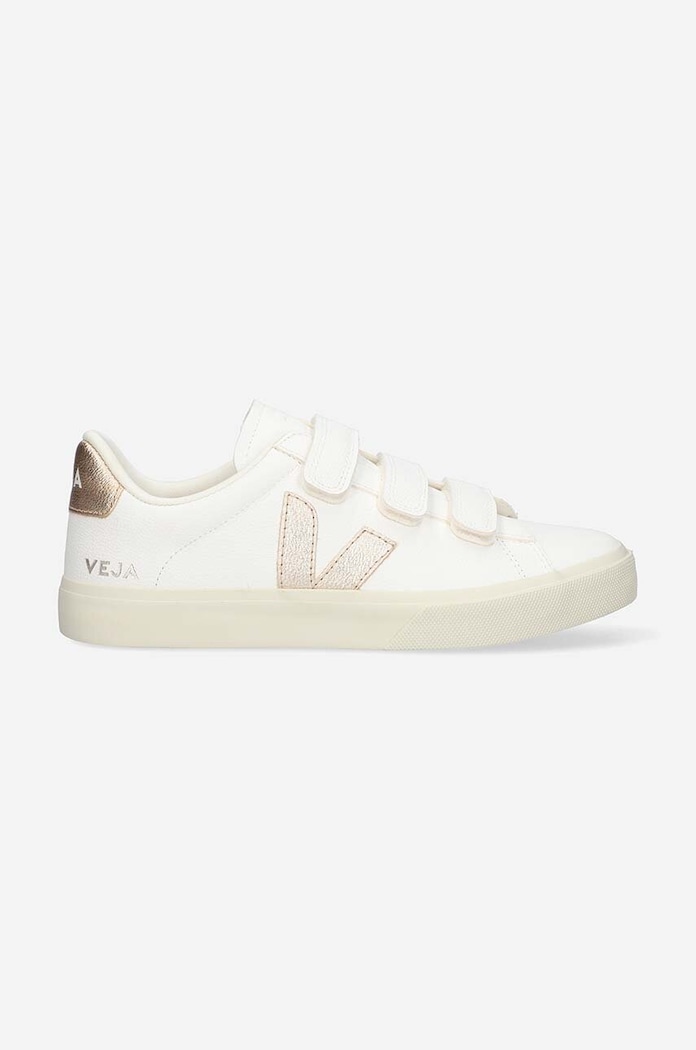 Kožené tenisky Veja Recife Logo Chromefree RC0502762A biela SS26