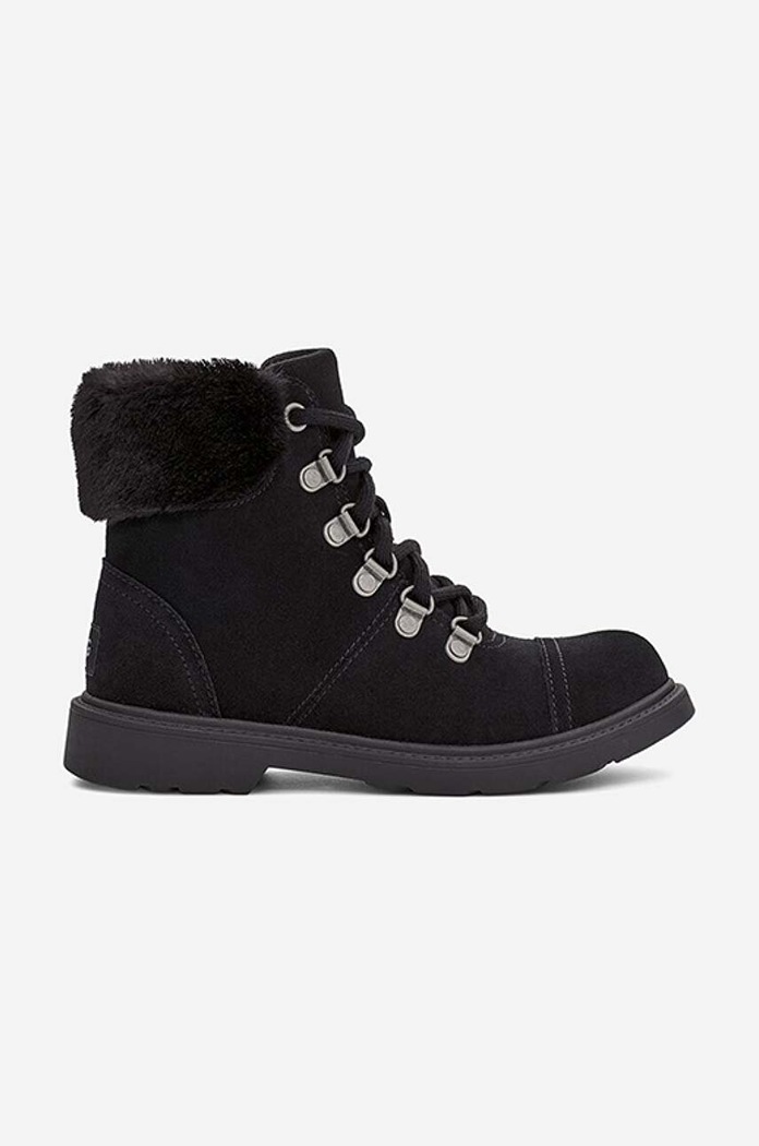 UGG suede biker boots Azell Hiker Weather synthetic insulation black 1123622K.BLKS