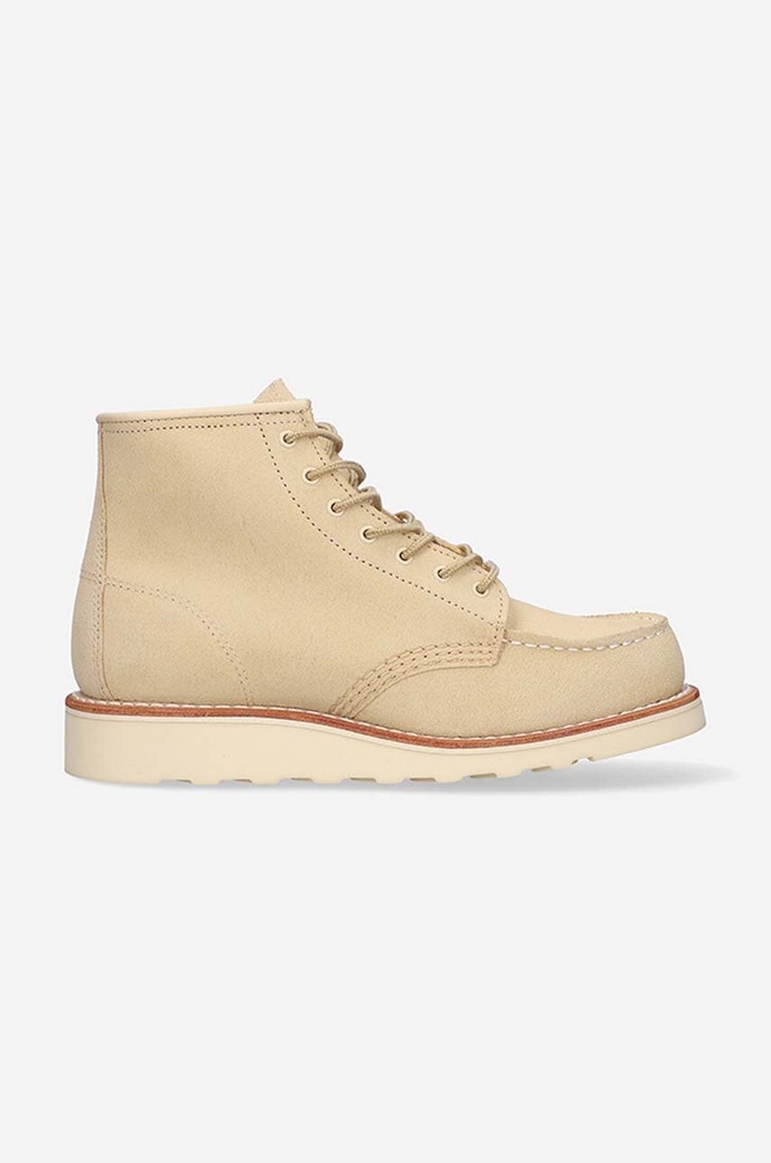 Кожаные полусапоги Red Wing Moc Toe без утепления бежевый 3328.Leather