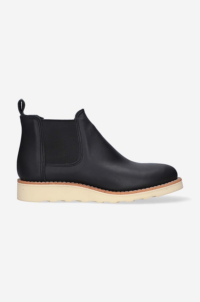 Red Wing leather chelsea boots grain leather black 3444.Classic