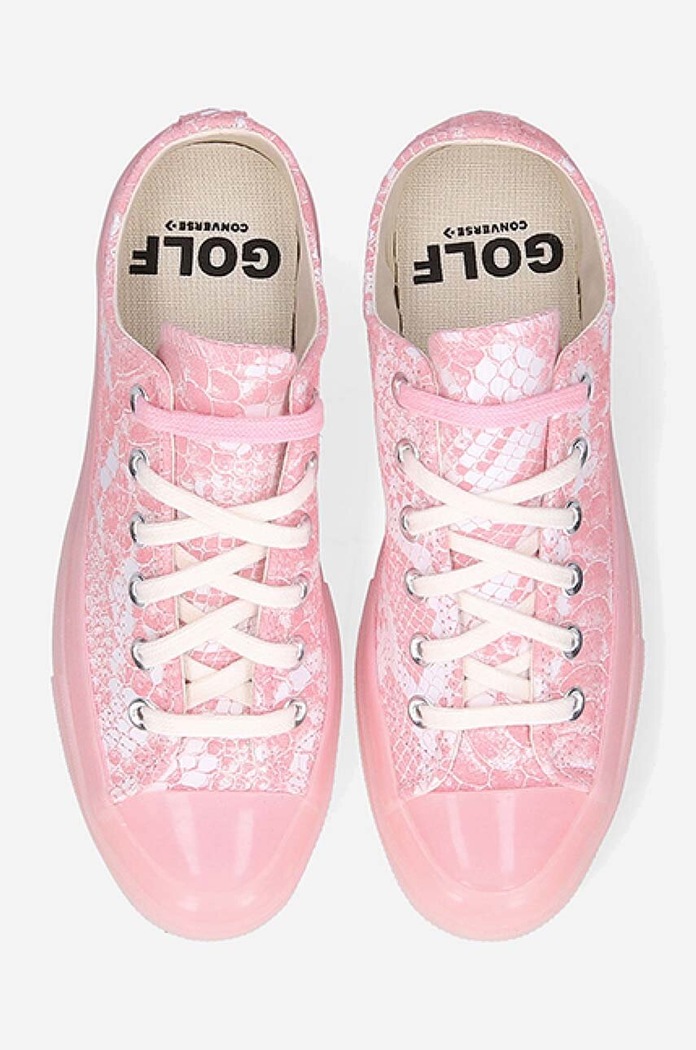 Converse suede plimsolls x Golf Wang Chuck pink 173189C
