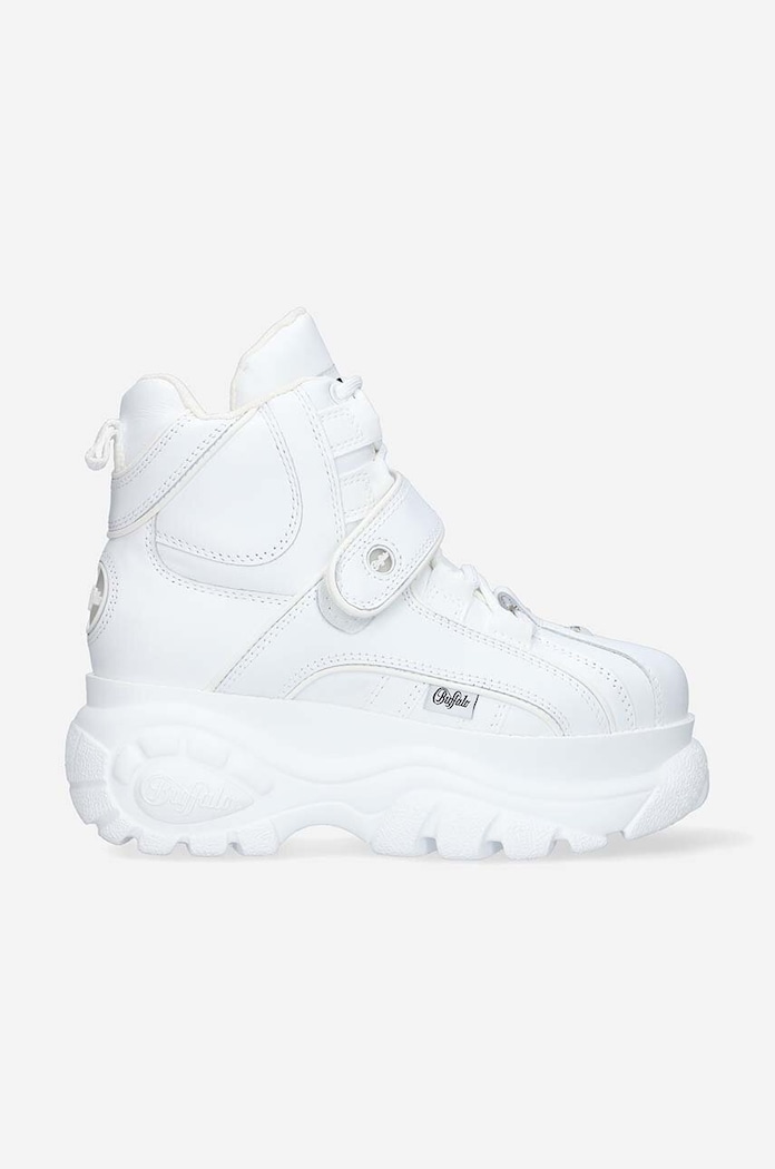 Buffalo sneakersy skórzane 1348-14 2.0 platforma biały 1534107.WHT