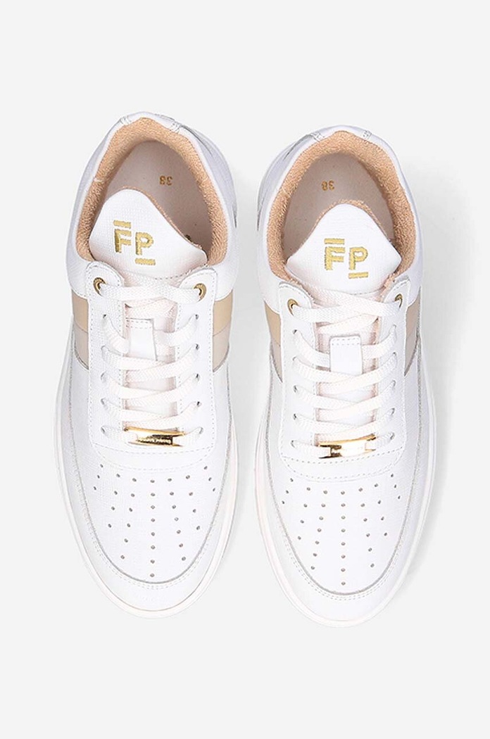 Sneakers din piele Low top Game Filling Pieces 10133151919 alb