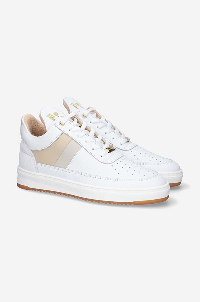 Sneakers din piele Low top Game Filling Pieces alb 10133151919