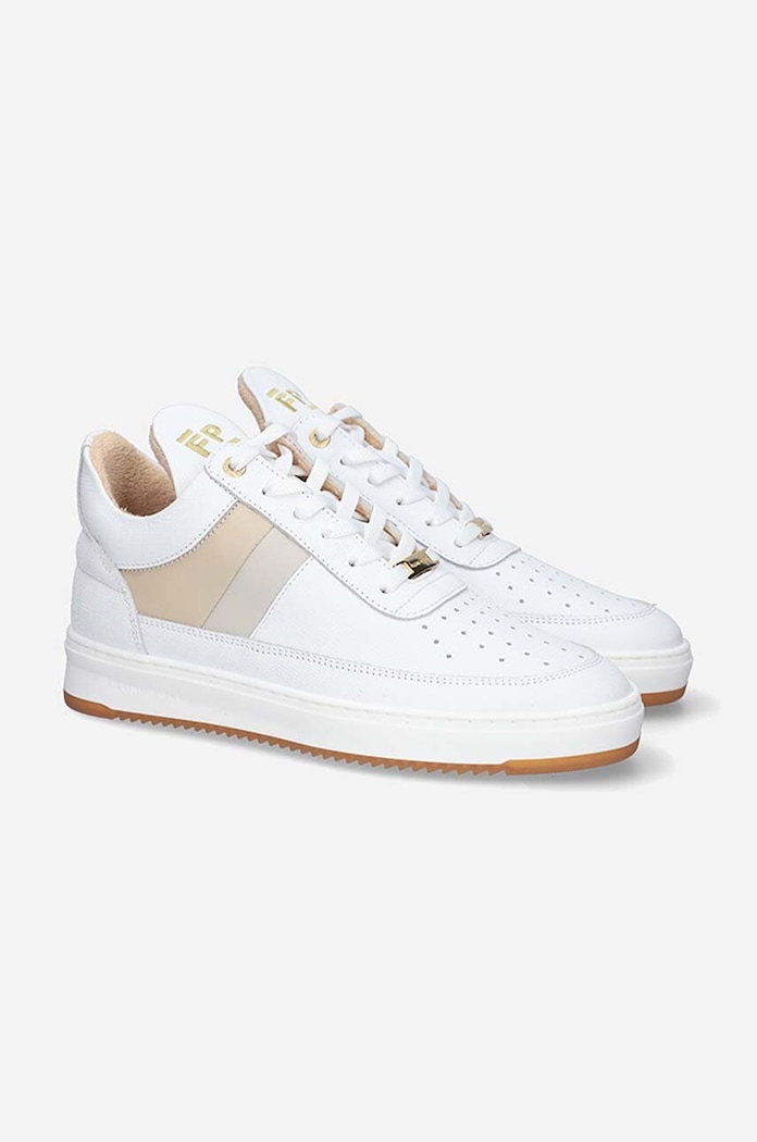Sneakers din piele Low top Game Filling Pieces alb 10133151919