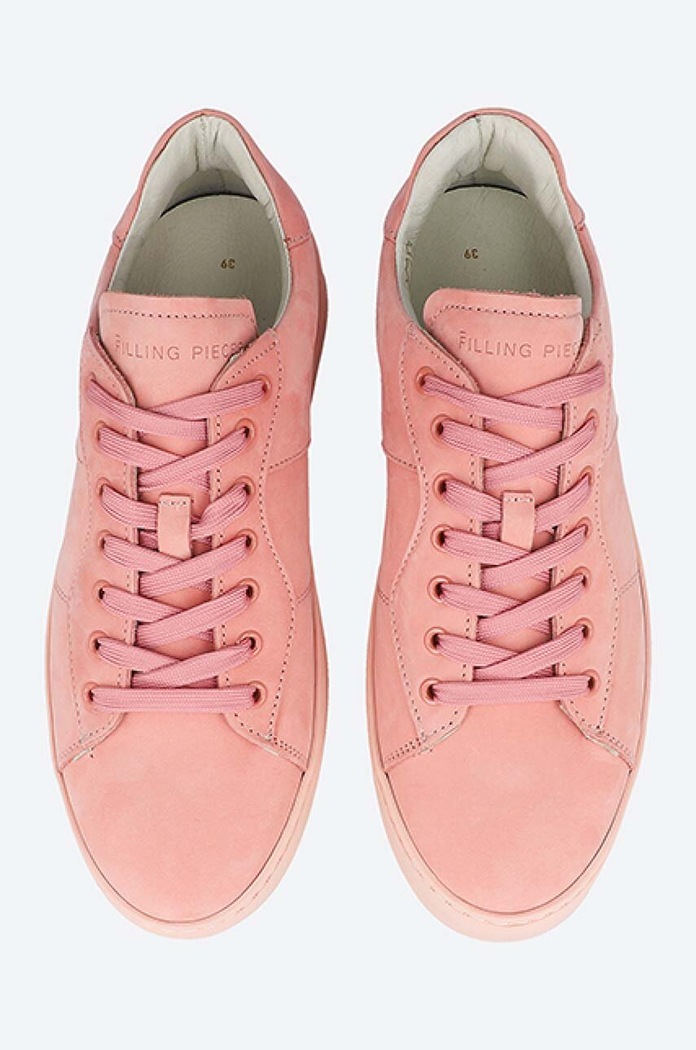 Semišové tenisky Filling Pieces Low Plain Court růžová 42227271888