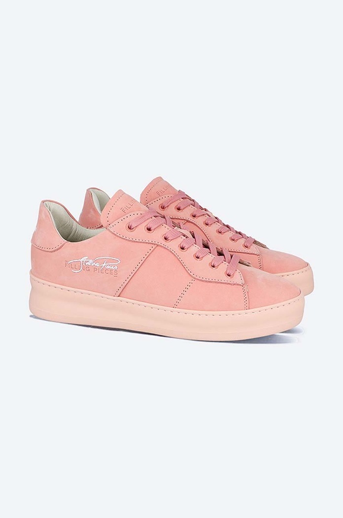 Semišové tenisky Filling Pieces Low Plain Court 42227271888 růžová