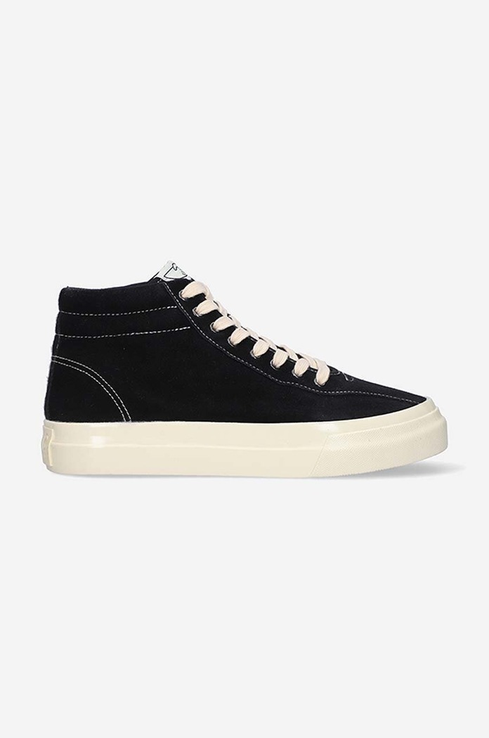 Semišové tenisky Stepney Workers Club Varden Suede plochá černá YB02015