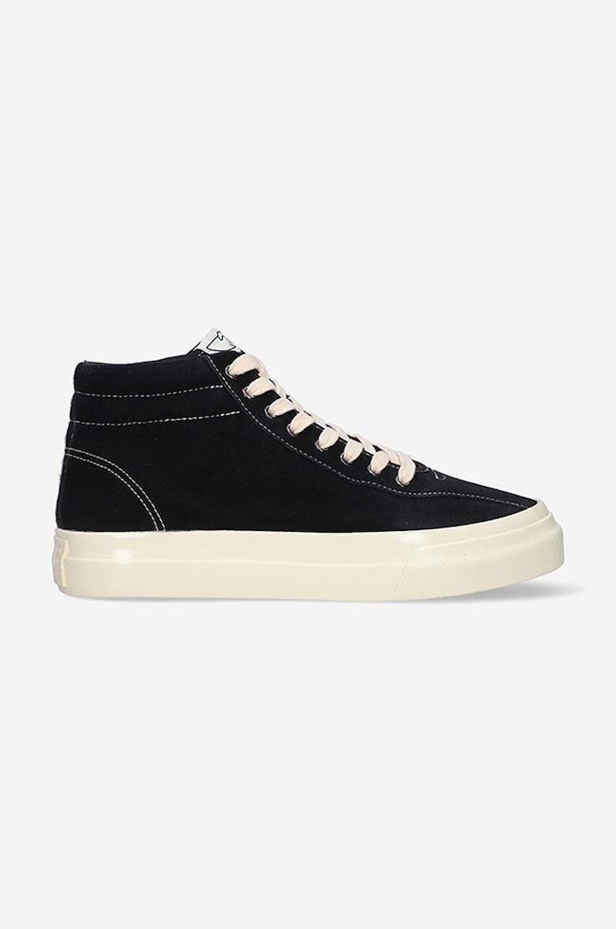 Semišové tenisky Stepney Workers Club Varden Suede plochá černá YB02015