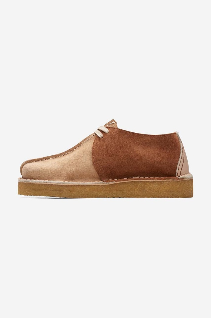 Clarks Originals półbuty zamszowe Desert Trek brązowy 26170137