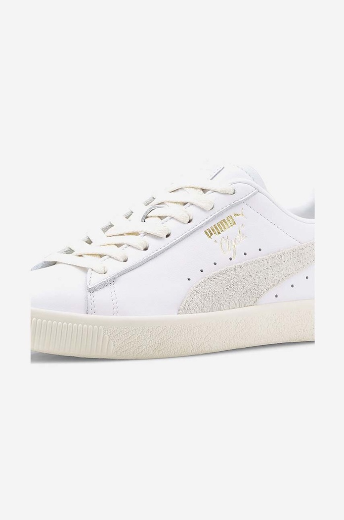Kožené tenisky Puma Clyde Base 390091.01 biela